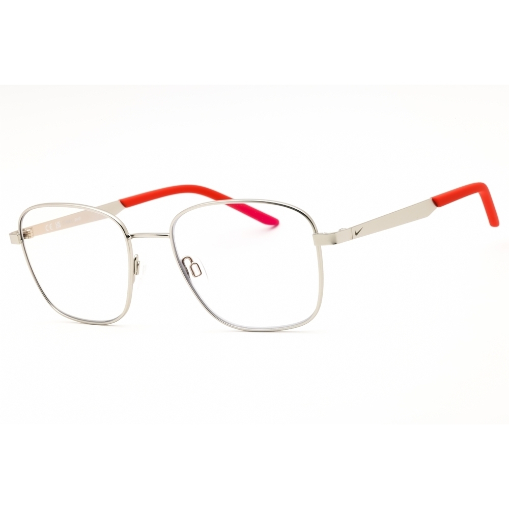 NWT Nike TRAVELER FLOW BL IB3677X Silvr Rectangle 53mm Eyeglasses